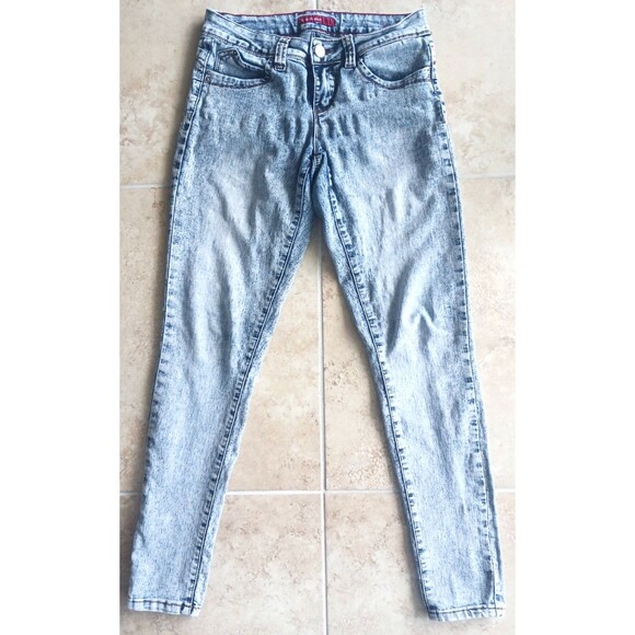 YMI Wannabettabutt Womens Skinny Jeans Size 7 Acid Wash Denim Stretch Y2K Low - Picture 1 of 16